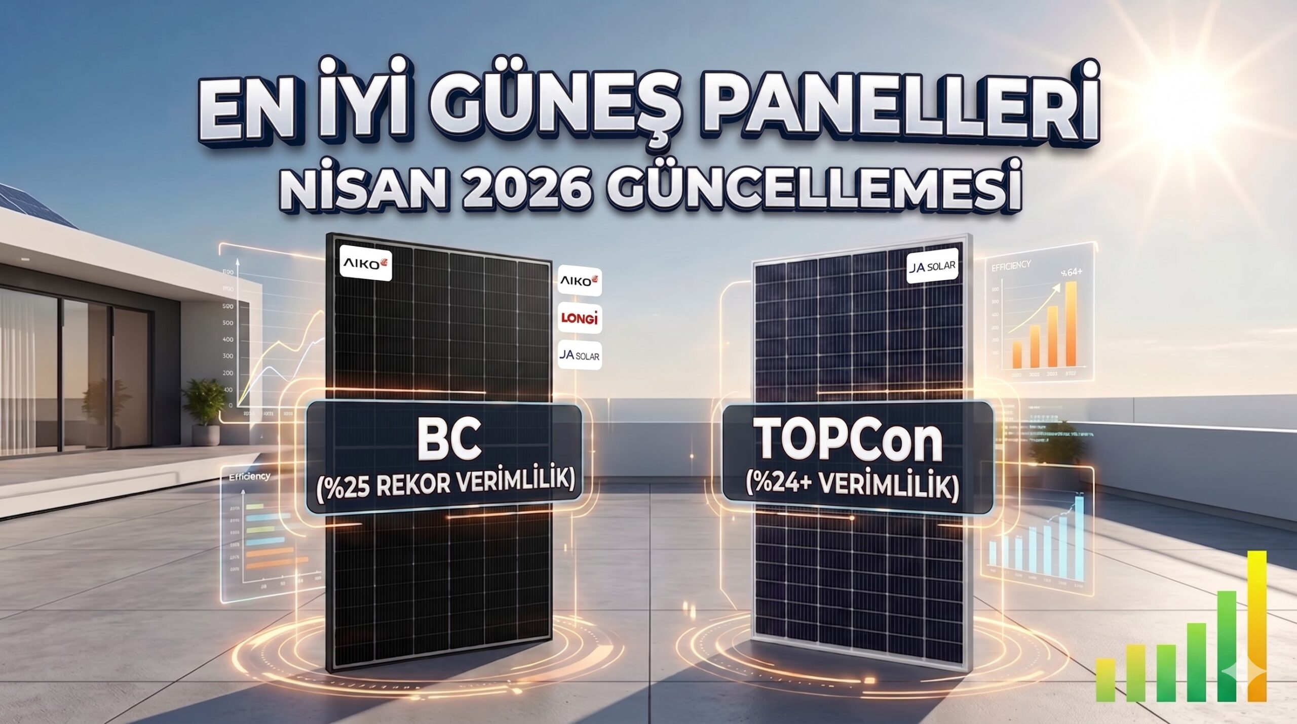 en iyi güneş panelleri Nisan 2026 sıralaması ve verimlilik rekorları